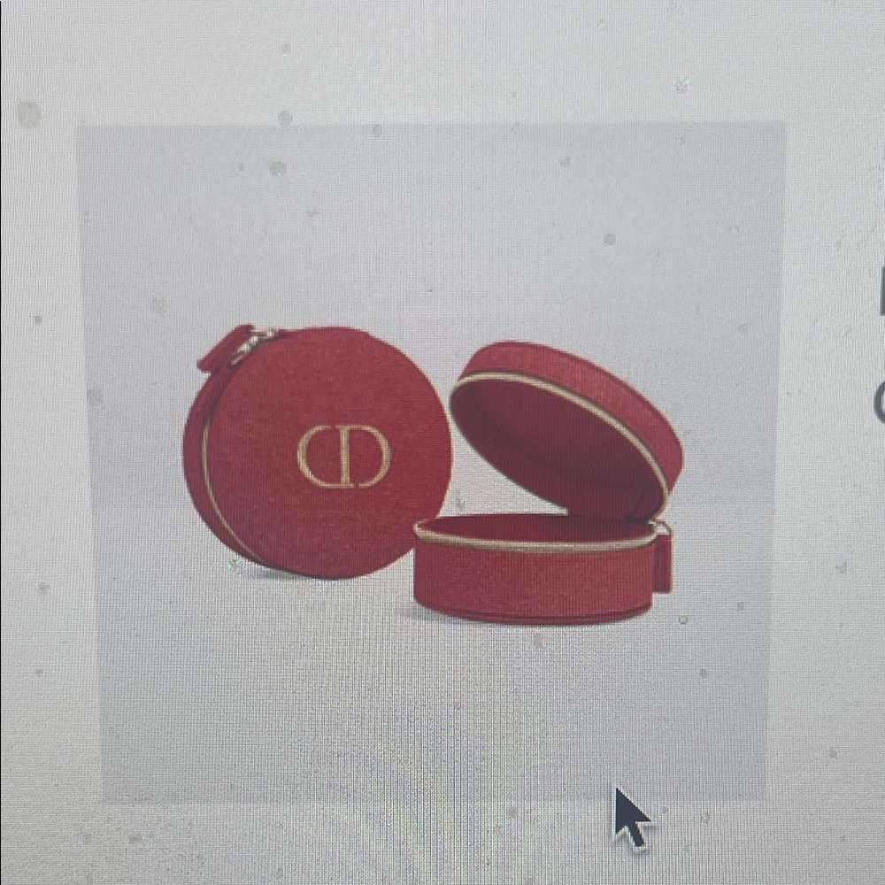 Dior Red Round Jewelry Case